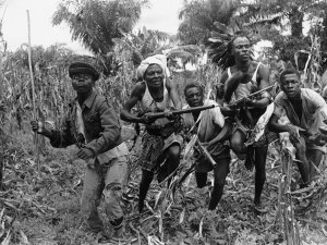 baluba-warriors-in-the-central-congo-province-of-kasai-train-for-battle-with-homemade-small-arms-on-january-2-1961-faas-said-he-was-not-made-welcome-and-the-balubas-were-in-deadly-earnest